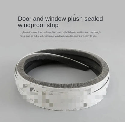 5/10M Brush Strip Self Adhesive Door Window Weather Stripping Sliding Wardrobe Door Sound Insulation Dust Sealing Strip