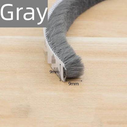 5/10M Brush Strip Self Adhesive Door Window Weather Stripping Sliding Wardrobe Door Sound Insulation Dust Sealing Strip