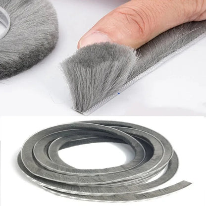 5/10M Brush Strip Self Adhesive Door Window Weather Stripping Sliding Wardrobe Door Sound Insulation Dust Sealing Strip