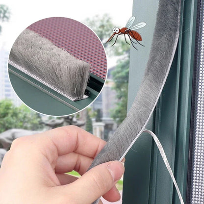 5/10M Brush Strip Self Adhesive Door Window Weather Stripping Sliding Wardrobe Door Sound Insulation Dust Sealing Strip