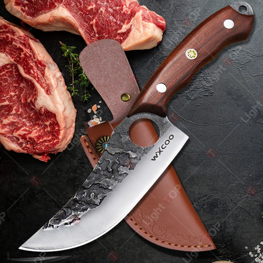 Kitchen Knife Multipurpose Hand-forged Butcher Knives Stainless Steel Boning Knife Fruit Vegetable Meat Cutting for Household