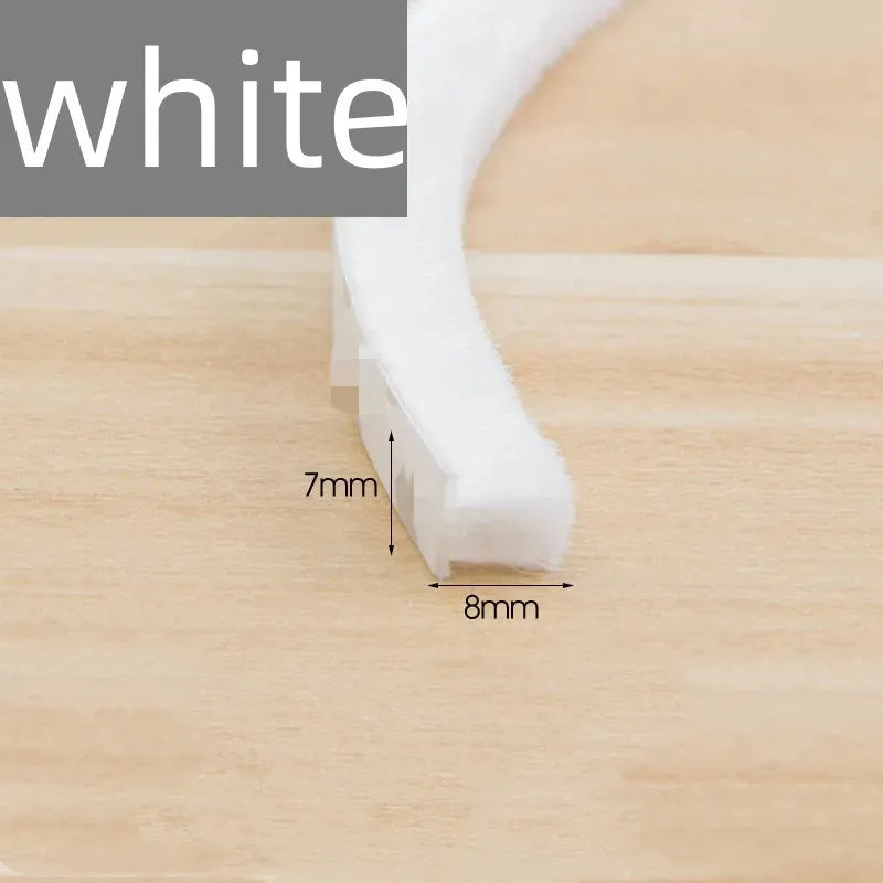 5/10M Brush Strip Self Adhesive Door Window Weather Stripping Sliding Wardrobe Door Sound Insulation Dust Sealing Strip