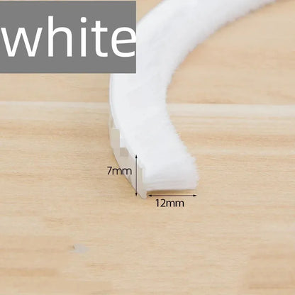 5/10M Brush Strip Self Adhesive Door Window Weather Stripping Sliding Wardrobe Door Sound Insulation Dust Sealing Strip