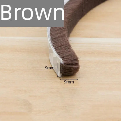 5/10M Brush Strip Self Adhesive Door Window Weather Stripping Sliding Wardrobe Door Sound Insulation Dust Sealing Strip