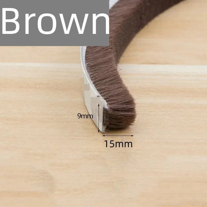 5/10M Brush Strip Self Adhesive Door Window Weather Stripping Sliding Wardrobe Door Sound Insulation Dust Sealing Strip